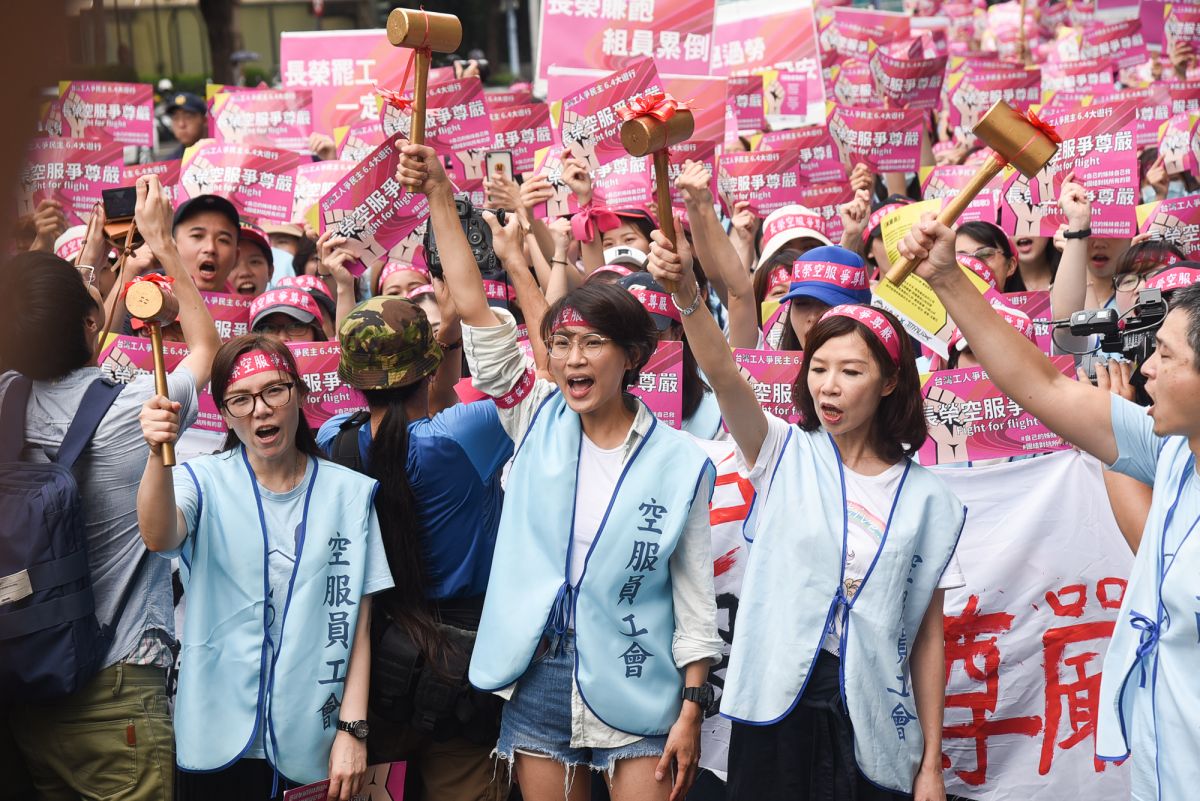 ▲長榮空服員罷工歷經 17 天順利落幕。（圖／ NOWnews 資料照片）