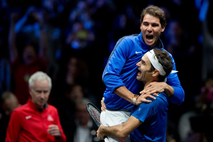 Roger Federer和Rafael Nadal曾在拉沃盃搭檔雙打。（圖／美聯社／達志影像）