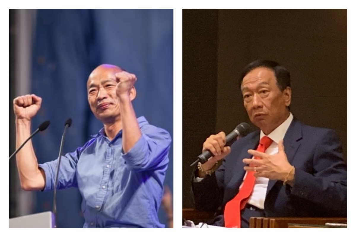 ▲學者胡幼偉分析，國民黨韓、郭兩人推誰贏面較大。（合成圖／取自韓國瑜、郭台銘臉書）