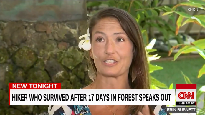 ▲美國一名女性在夏威夷登山健行時，整整在裡面迷失了 17 天！（圖／翻攝自《 CNN 》）