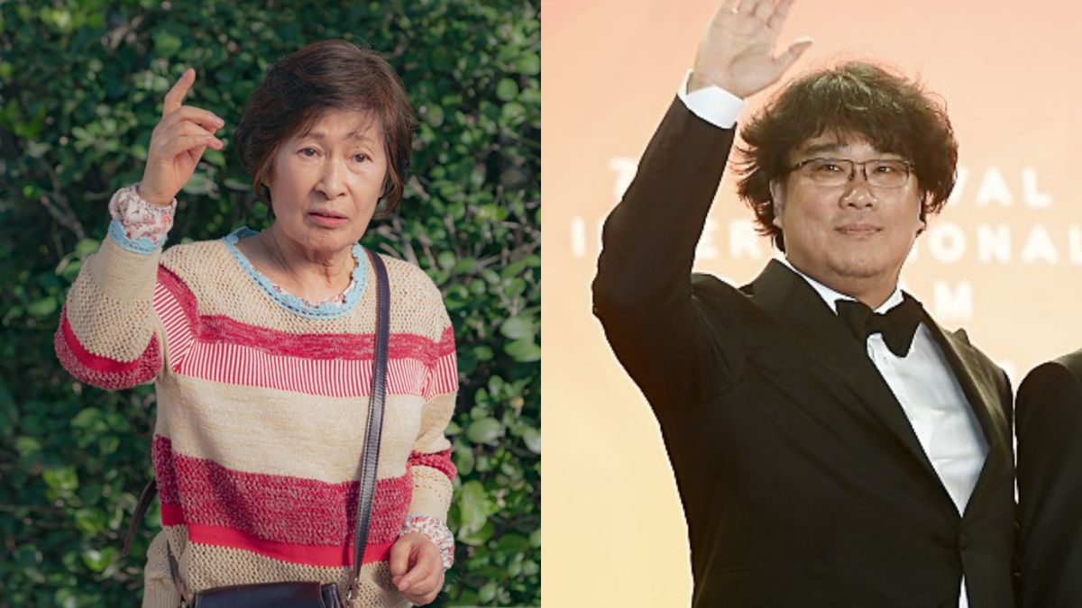 ▲金惠子口誤，說10年前奉俊昊未經她同意加「摸胸」橋段拍攝。（圖／JTBC、Naver電影）