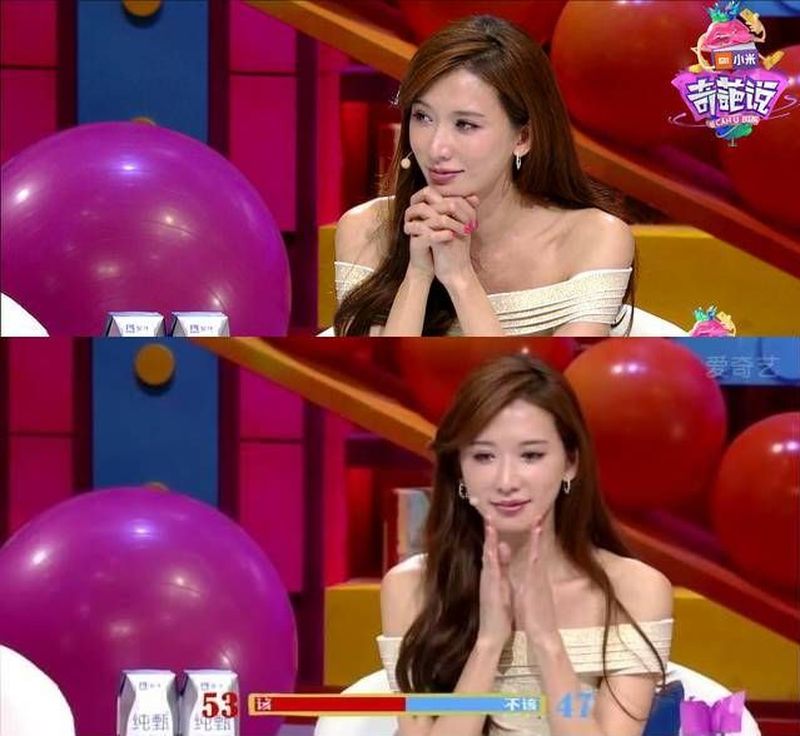 ▲林志玲談到被分手的心情，哭了。（影片截圖）