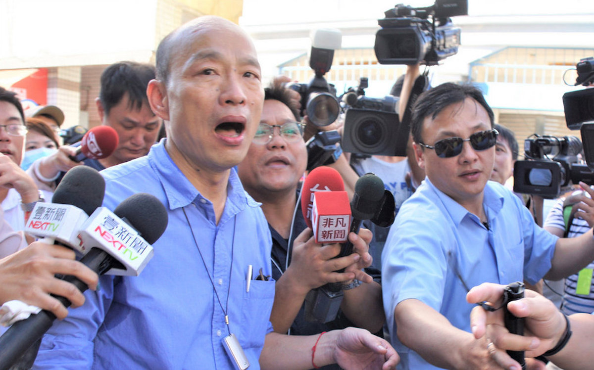 高雄市長韓國瑜日前稱自己不曉得反送中遊行，引發議論（圖／中央社資料圖片）