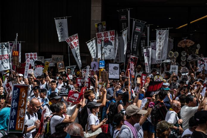 ▲每 7 個香港居民就有 1 人上街，是香港歷史上最大的示威活動之一。（圖／翻攝自紐約時報）