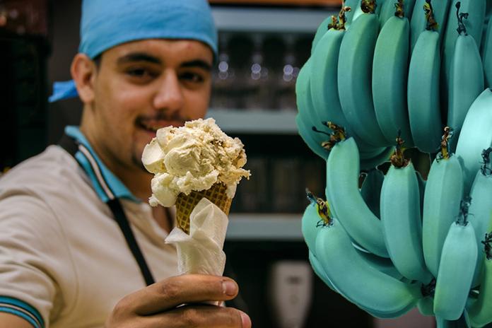 ▲「爪哇藍香蕉」不只擁有美麗的藍綠色外皮，吃起來的味道更像是「香草冰淇淋」！（圖／翻攝自 The Open Mind）