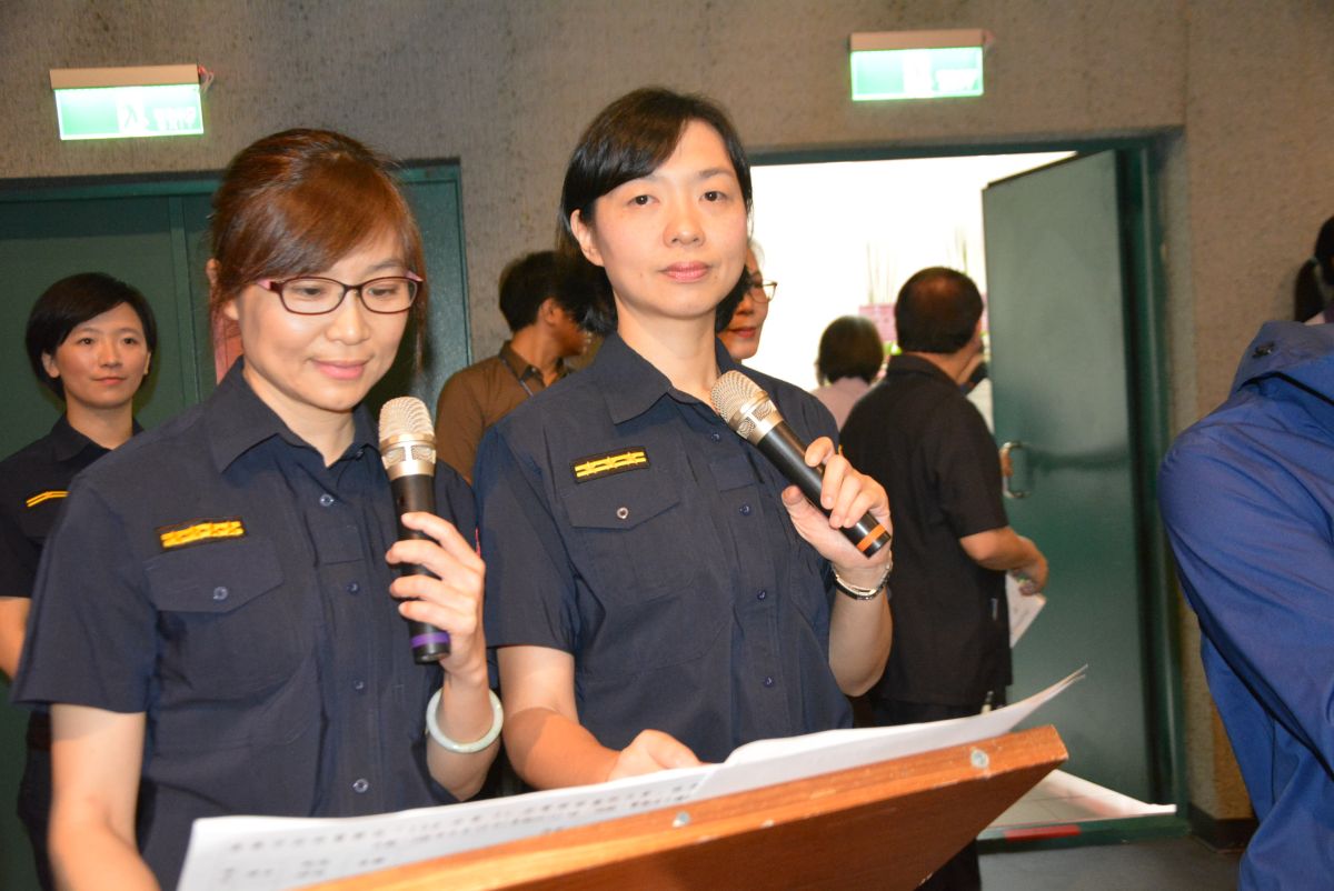 ▲警察節慶祝大會由婦幼隊警官擔任司儀。（圖／記者郭政隆攝影2019.6.13）