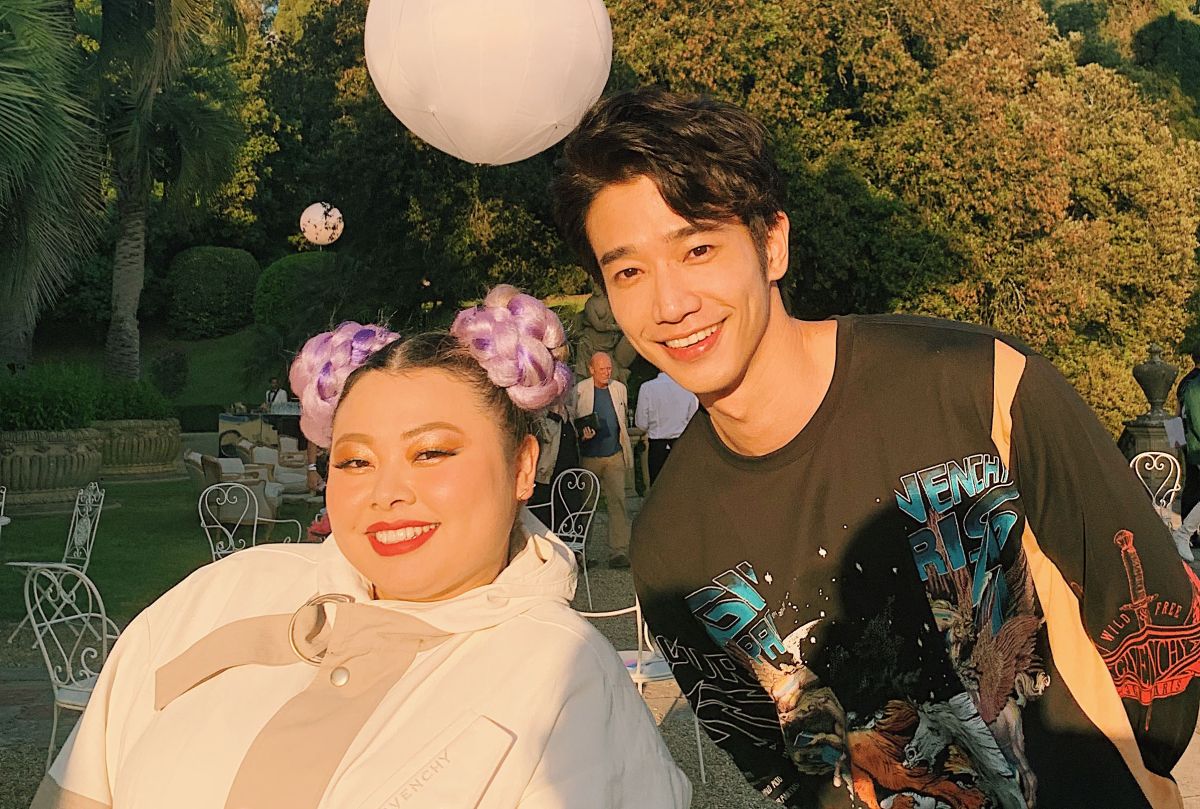 ▲劉以豪與渡邊直美在 GIVENCHY 2020 春夏男裝大秀前的派對上合影。（圖／GIVENCHY提供）