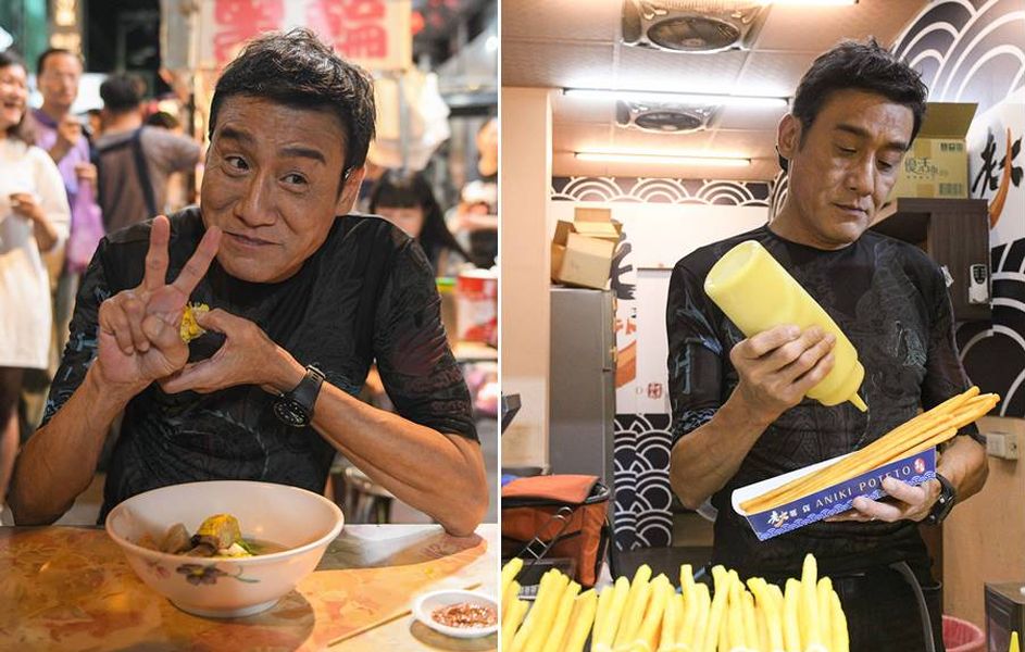 ▲梁家輝突襲逢甲夜市。（圖／華映）