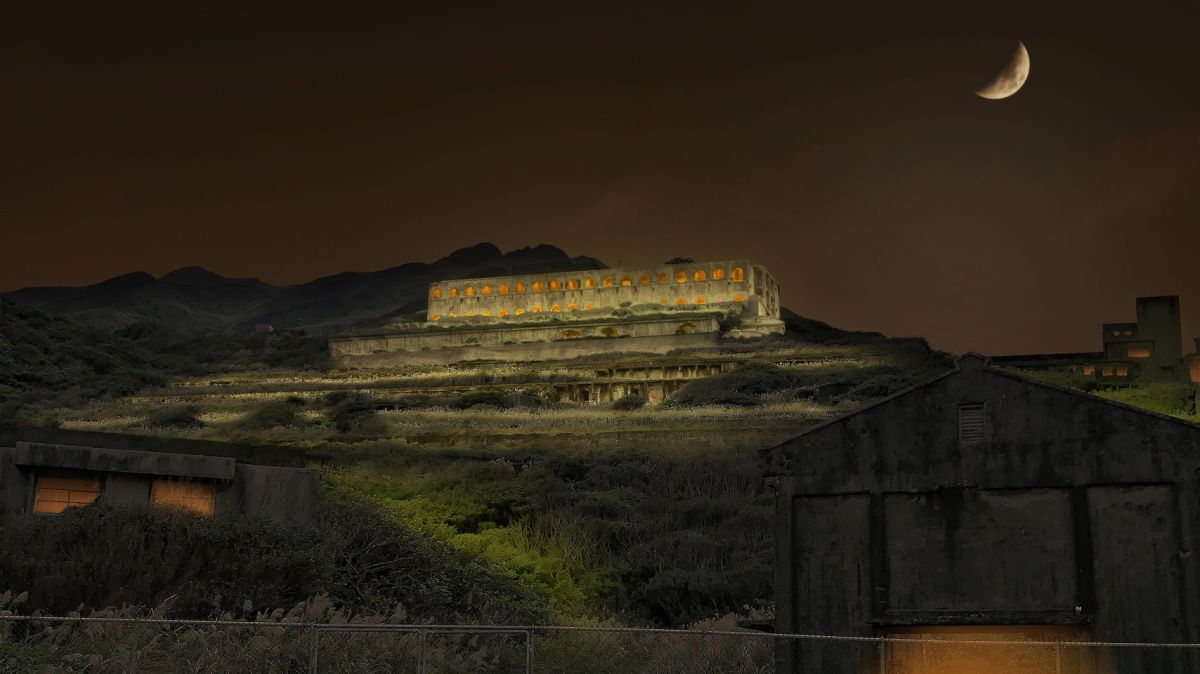 ▲位於東北角陰陽海旁的十三層遺址，中秋將在台電、國際照明大師周鍊、藝術家合作下被點亮。圖為十三層遺址點亮計畫模擬完工圖。(圖／台電提供)