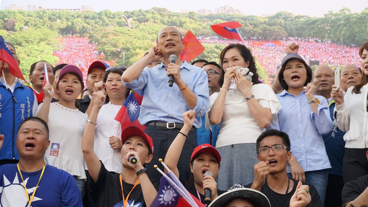 ▲韓國瑜日前在造勢大會上表示，若自己當選總統，絕對不會讓一國兩制在台灣出現。（圖／Nownews資料照片）