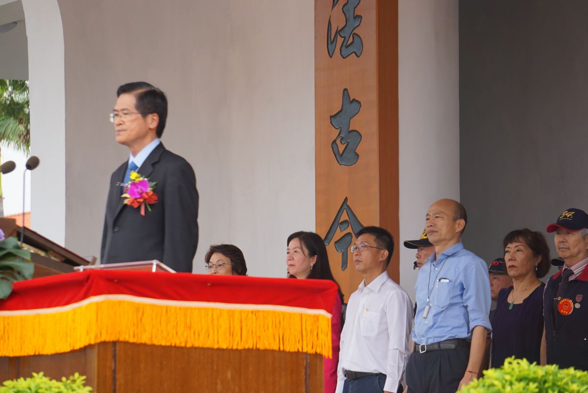 ▲高雄市長韓國瑜出席陸官95週年校慶，他與軍方互動引發關注。（圖／呂炯昌攝, 2019.6.16）