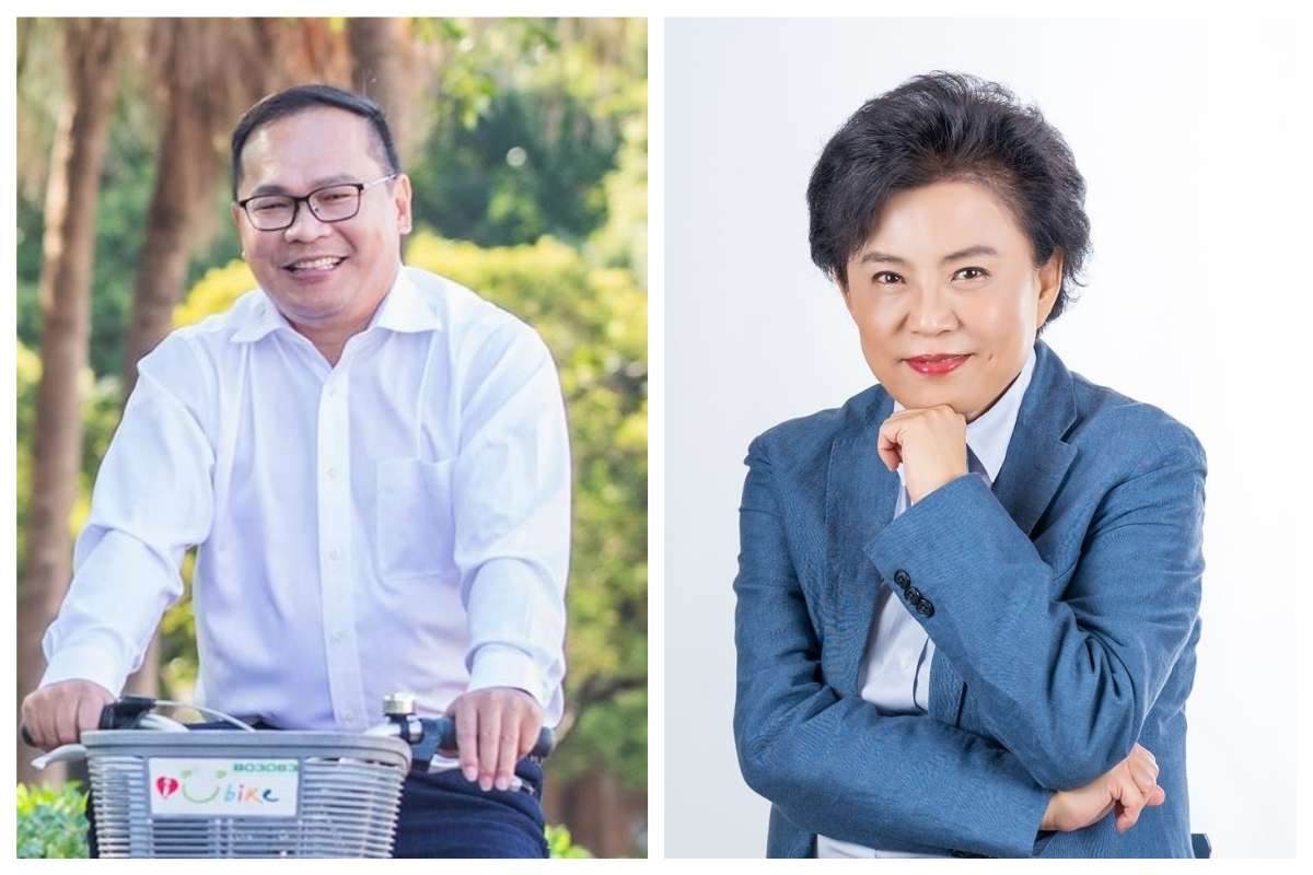 ▲前台中市交通局長王義川今（ 17 ）日凌晨在臉書發文，爆料台中市立委沈智慧至中國大陸演講，表態支持「一國兩制」。（合成圖／取自王義川、沈智慧臉書）