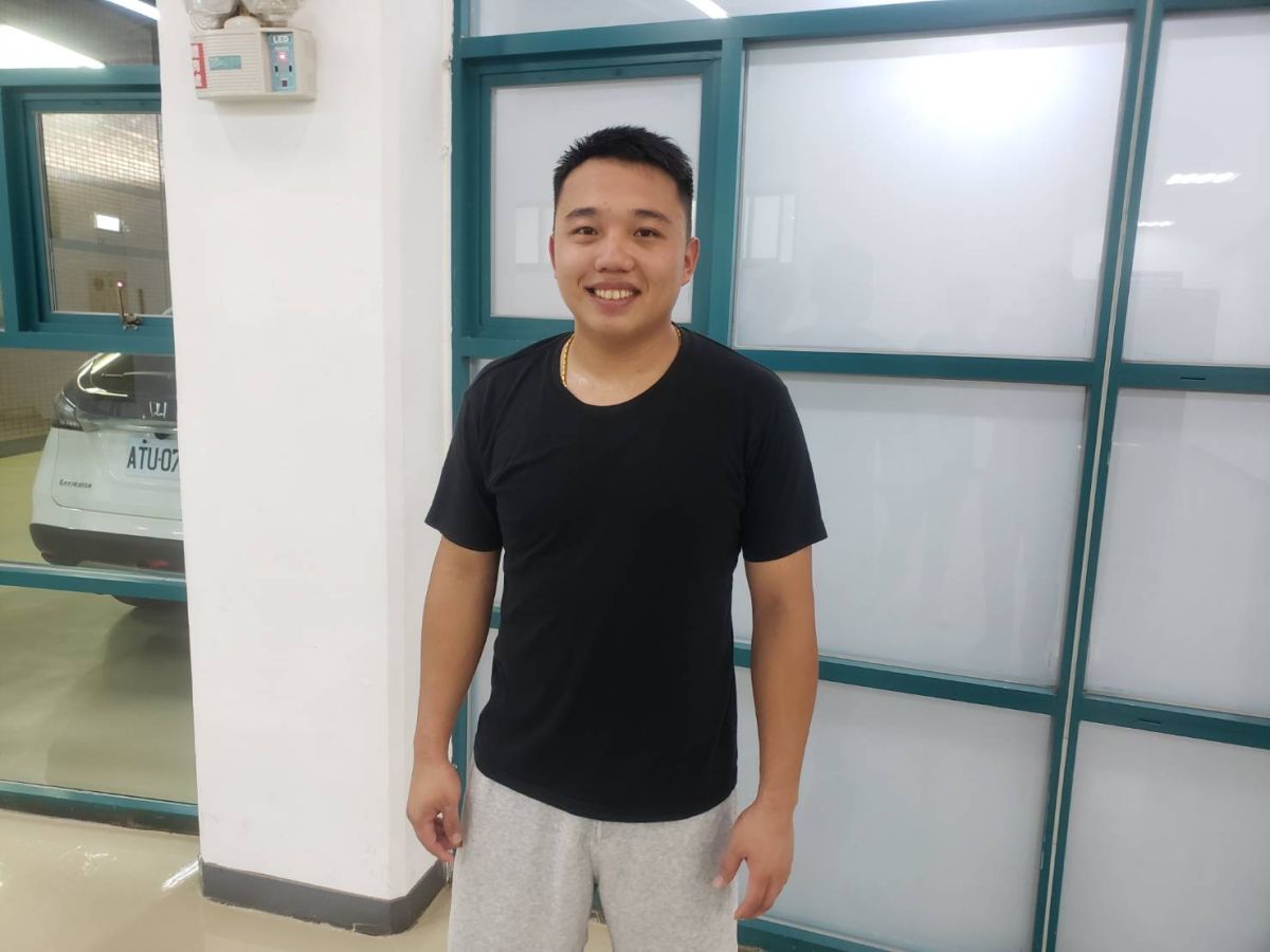 彭政閔姪子王膺鵬。（圖／黃建霖攝）