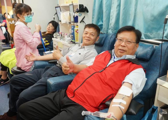 ▲解決血荒，台灣中油煉製事業部今日舉辦捐血活動。(圖／中油提供)