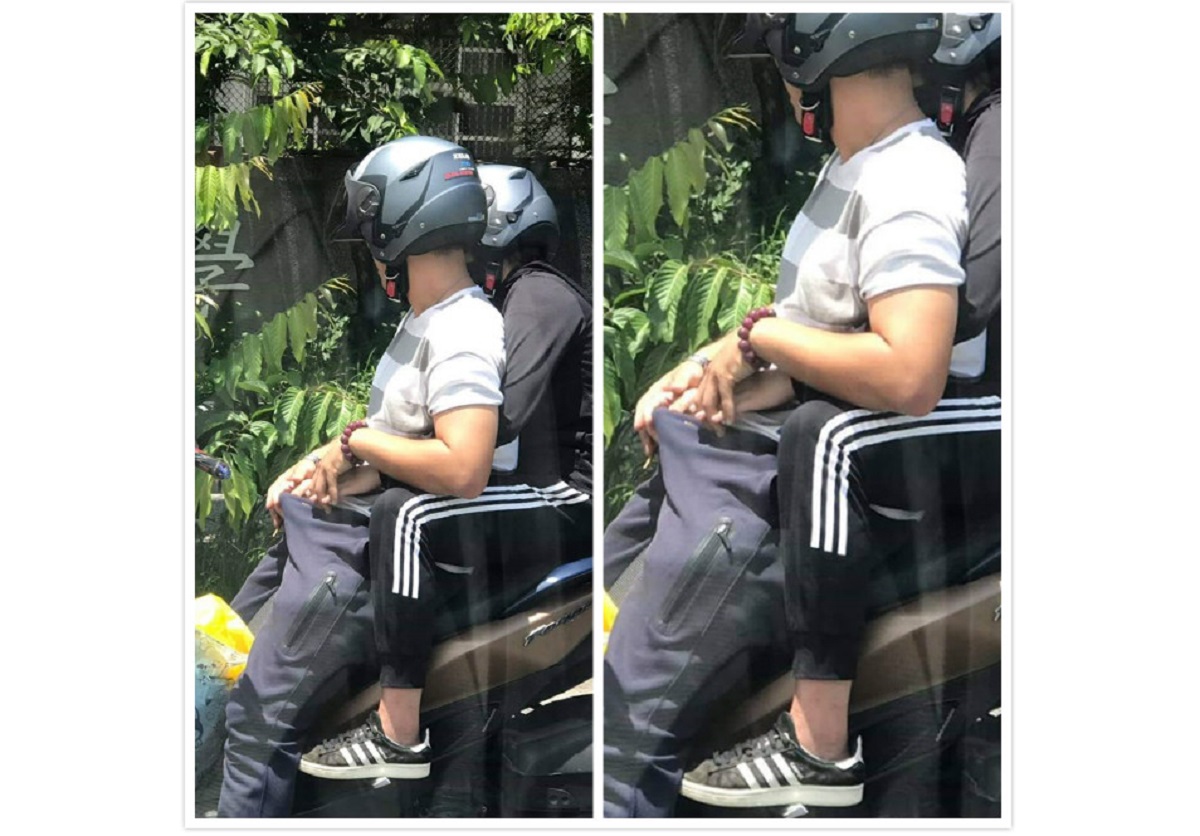 ▲車停路邊調情？黑衣妹「手伸褲檔」挖寶，亮點驚現：笑翻！（圖／翻攝自臉書社團爆廢公社）