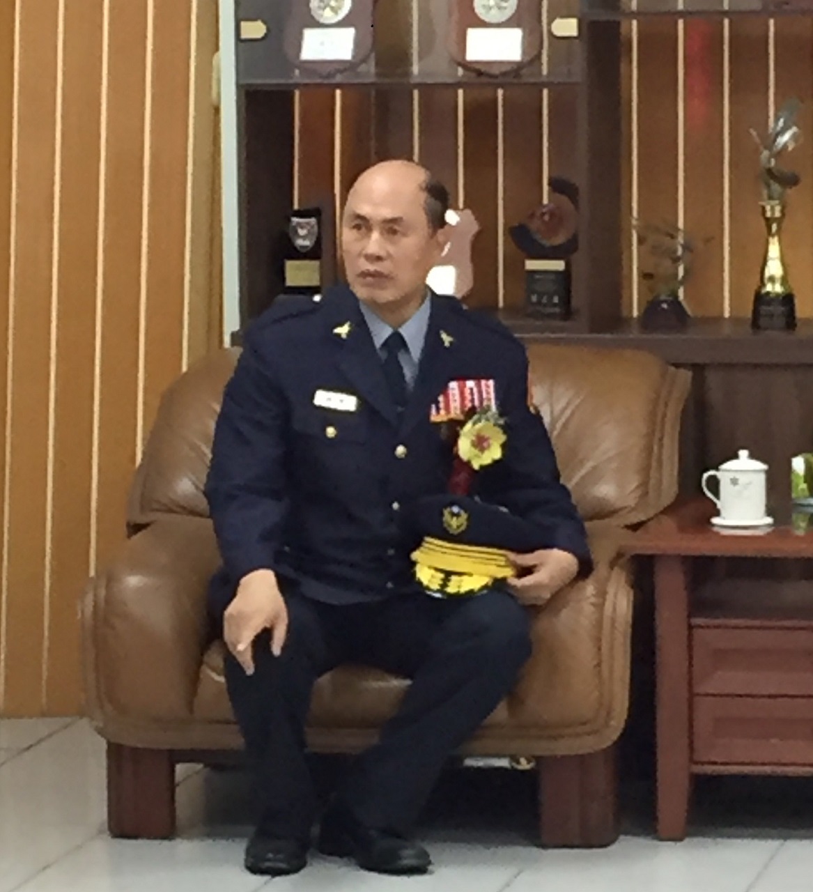 ▲嘉義縣警察局長廖宗山。（圖／記者陳惲朋攝 ）