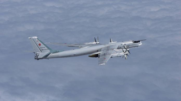 ▲俄羅斯Tu-95轟炸機進入日本領空。（圖／日本防衛省）