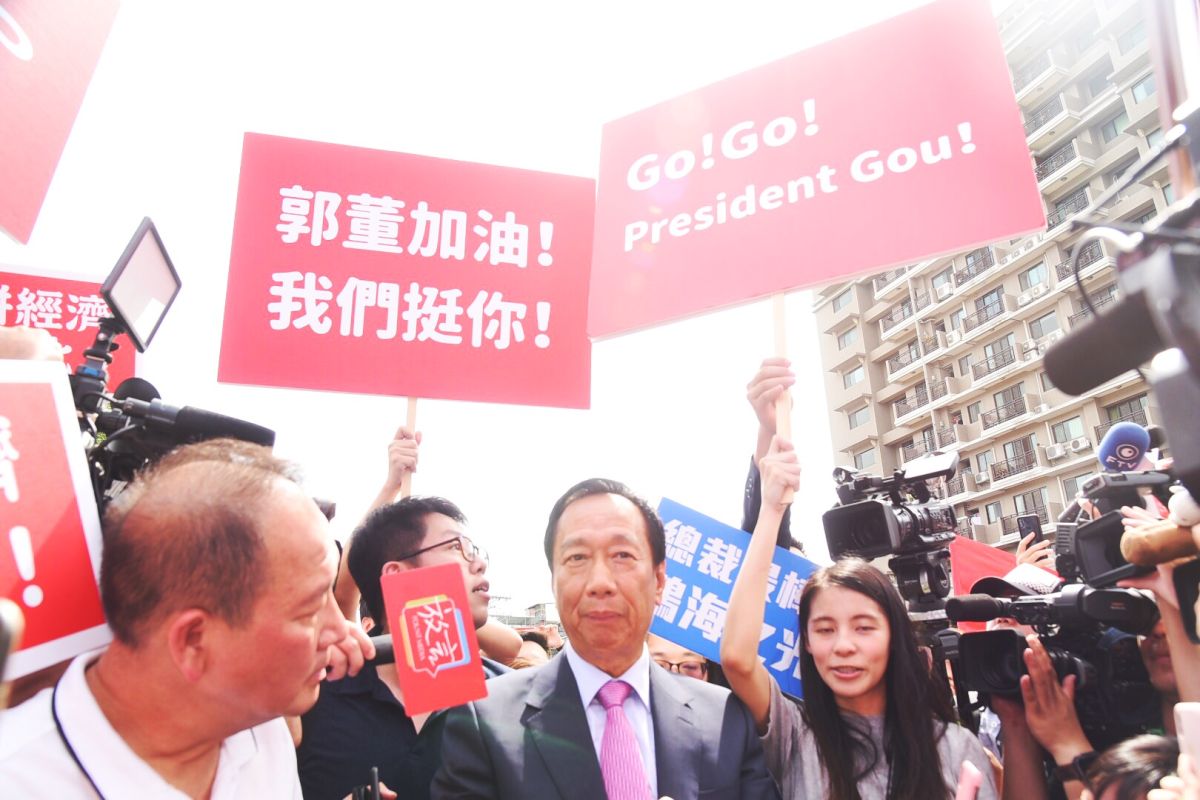 ▲國民黨總統初選參選人郭台銘指「旺中集團」是不公不義的媒體。（圖／記者陳明安攝，2019.6.21）