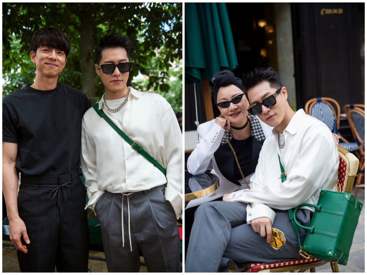 ▲周湯豪在法國巧遇孔劉。（圖／索尼音樂提供）