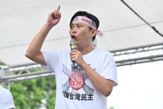 時代力量立委黃國昌在623守護台灣民主活動現場。(圖／林柏年攝)
