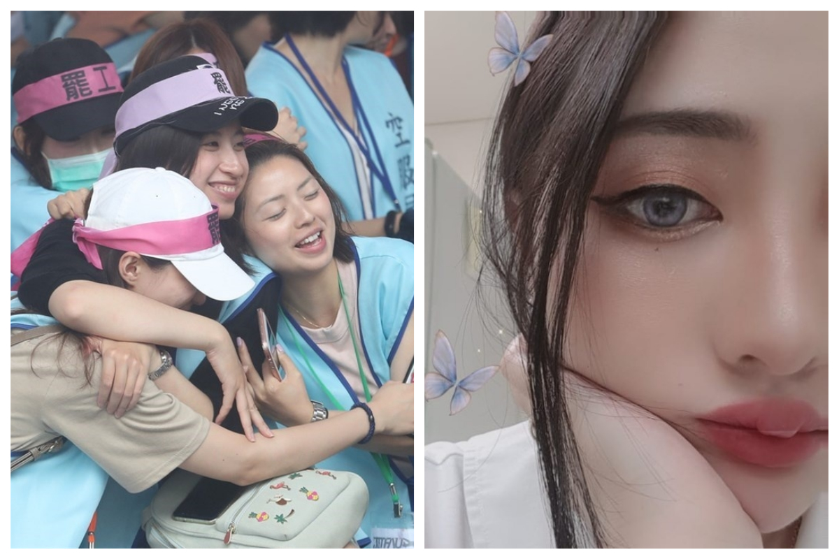 ▲護理師黃靜 23 日針對長榮罷工有感而發 PO 文表示：「護理師們也想罷工，但是我們一罷工病人應該都葛屁了！」（合成圖／中央社資料圖片／翻攝自黃靜臉書）