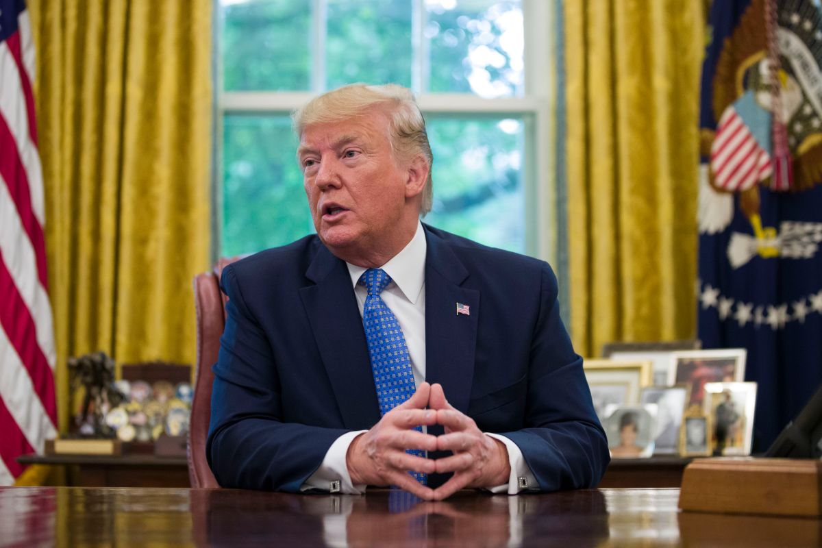 ▲美國總統川普遭伊朗總統罵「智障」，他怒嗆要徹底摧毀伊朗部分地區。（圖／美聯社／達志影像）