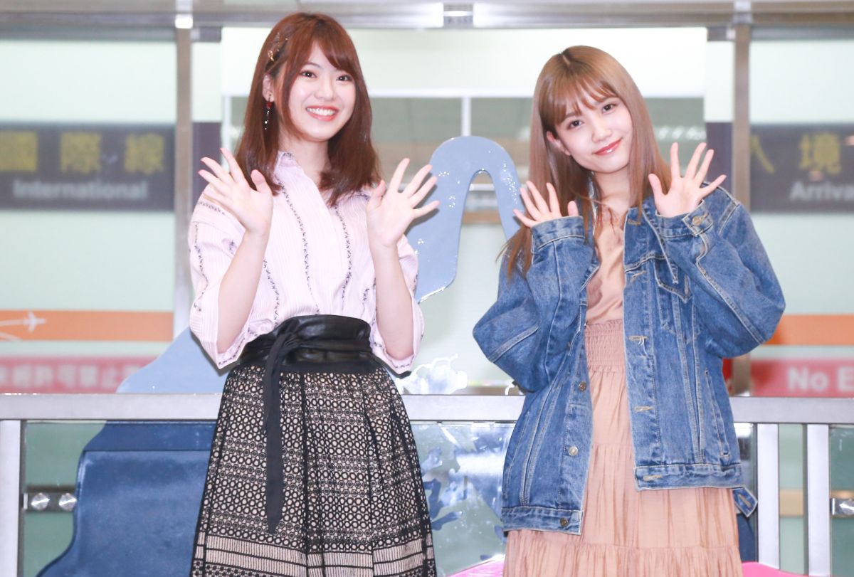 ▲AKB48馬嘉伶（左）、加藤玲奈（右）抵台。（圖／記者葉政勳攝 , 2019.06.26）