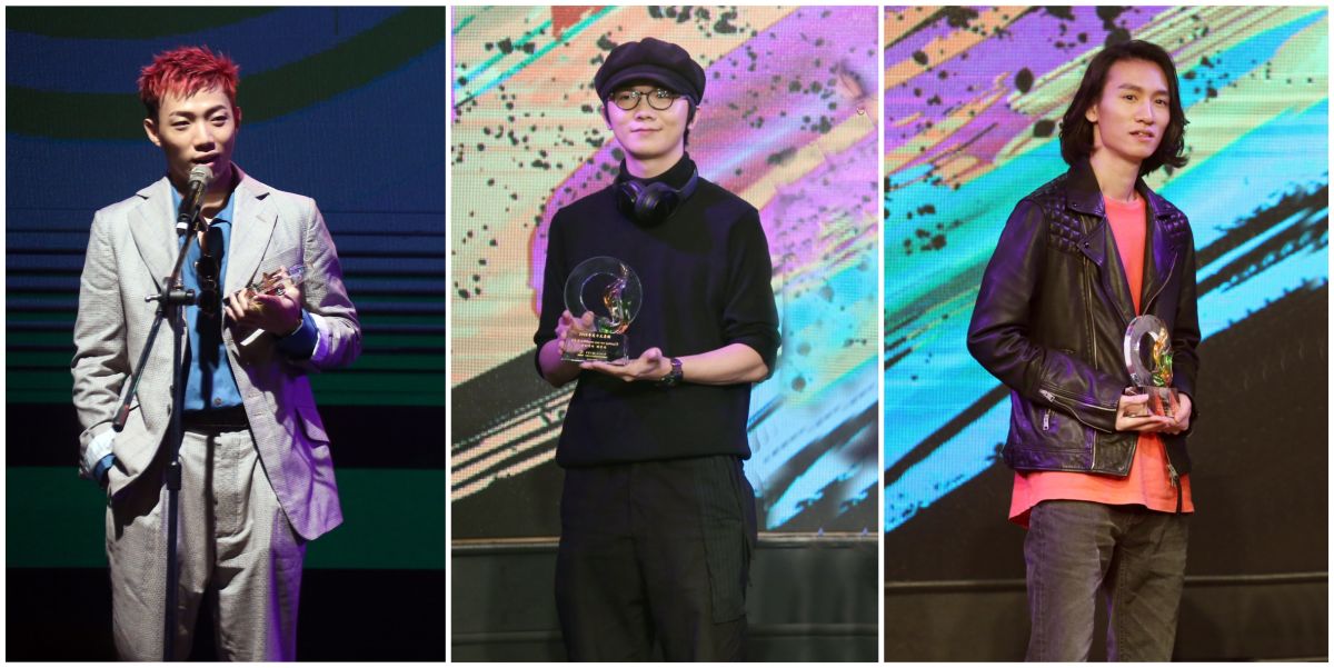 ▲金曲準歌王、準歌后提早相見，OZI被拱要團購紅內褲。（圖／中華音樂人交流協會提供）
