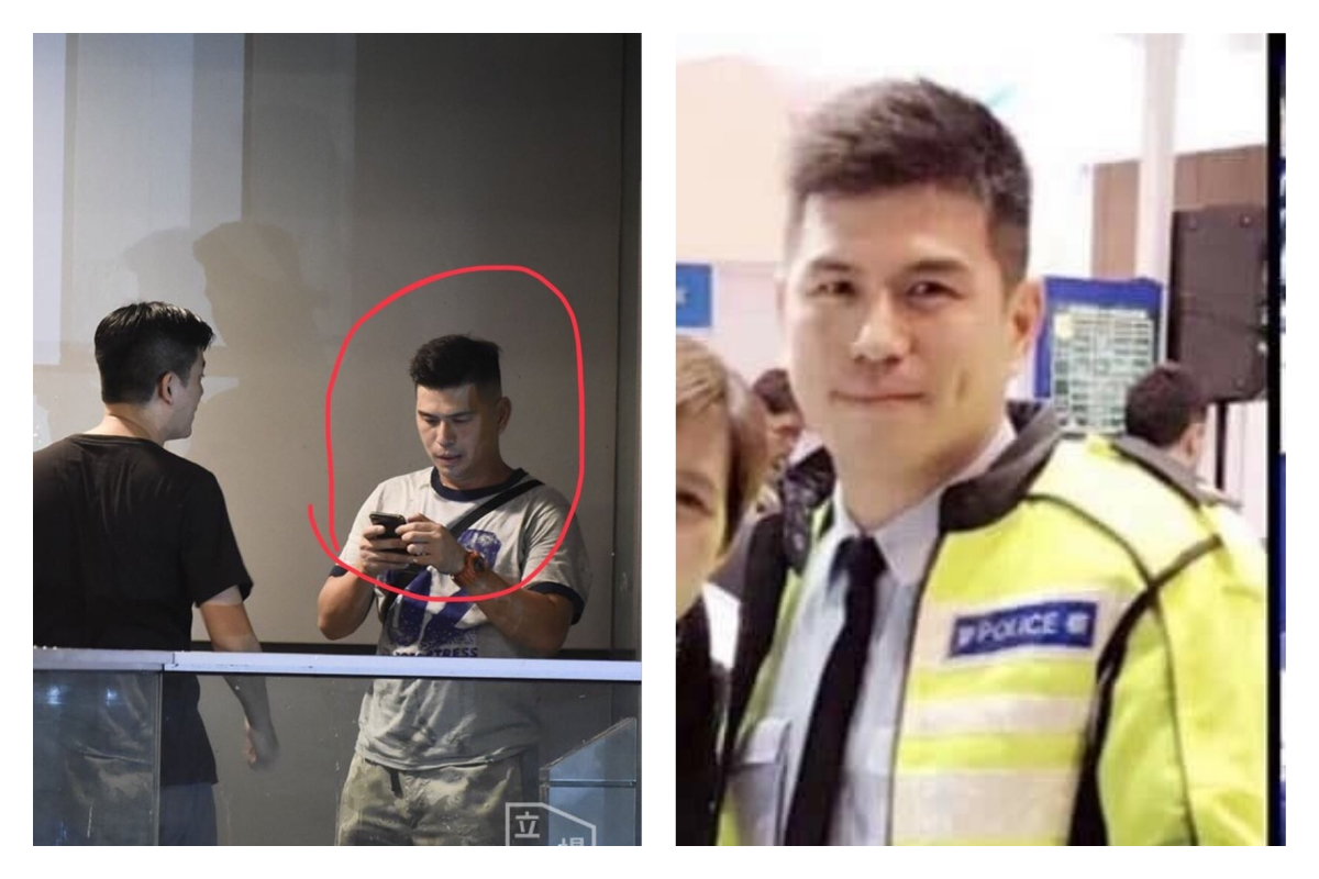 ▲現場卻傳出有便衣的香港警察混入群眾中鼓動民眾衝進警察總部大樓，被痛批「非常陰險」。（圖／翻攝自推特）