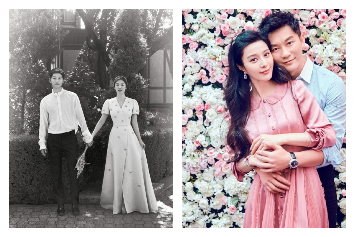 ▲昨（ 27 ）日一早，南韓「雙宋夫妻」宋慧喬、宋仲基宣布離婚消息，為娛樂圈拋下一枚震撼彈；晚間大陸明星范冰冰、李晨也驚傳 4 年情已逝。（圖／翻攝自Dizcul、微博）