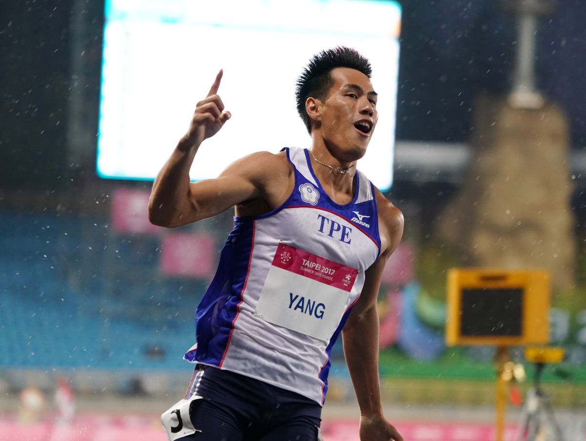 ▲2017臺北世大運_男子100公尺楊俊瀚。（圖／大專題總提供）