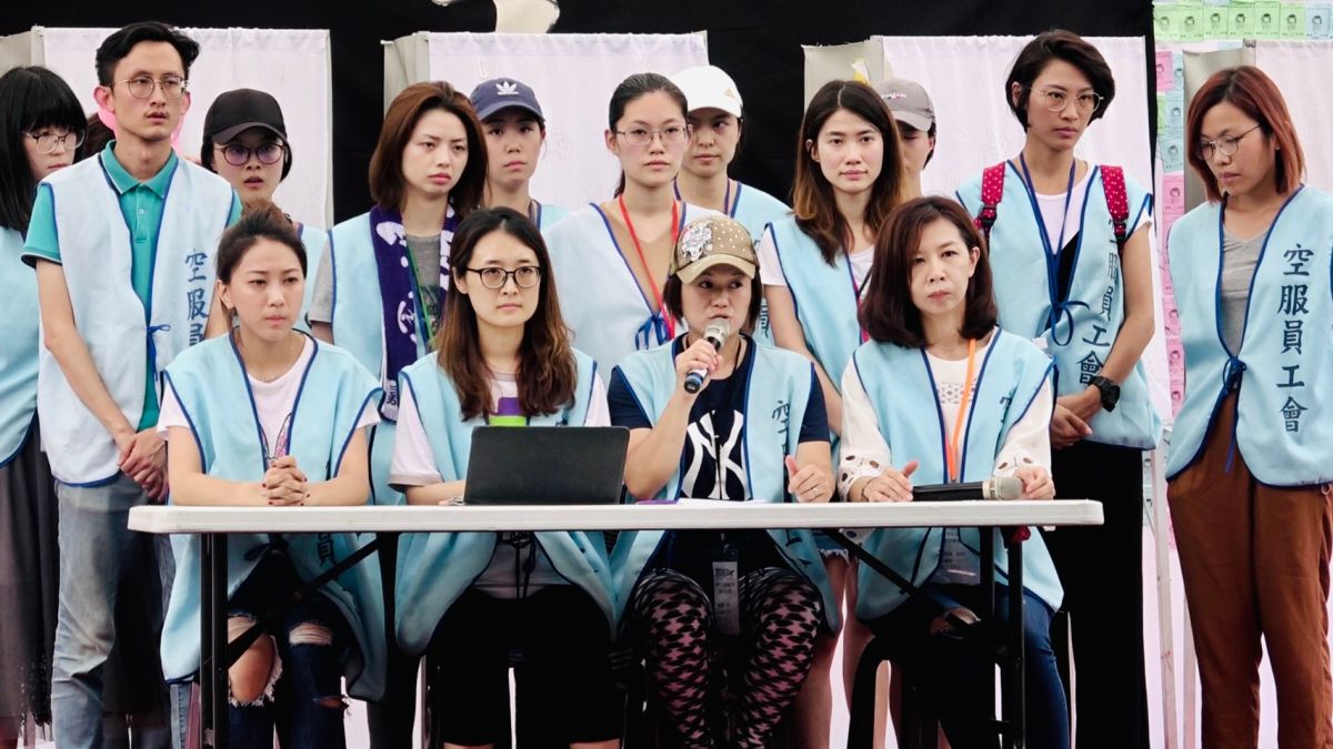▲長榮空服員罷工持續進行中。（圖／記者陳思誼攝，NOWnews資料照片）