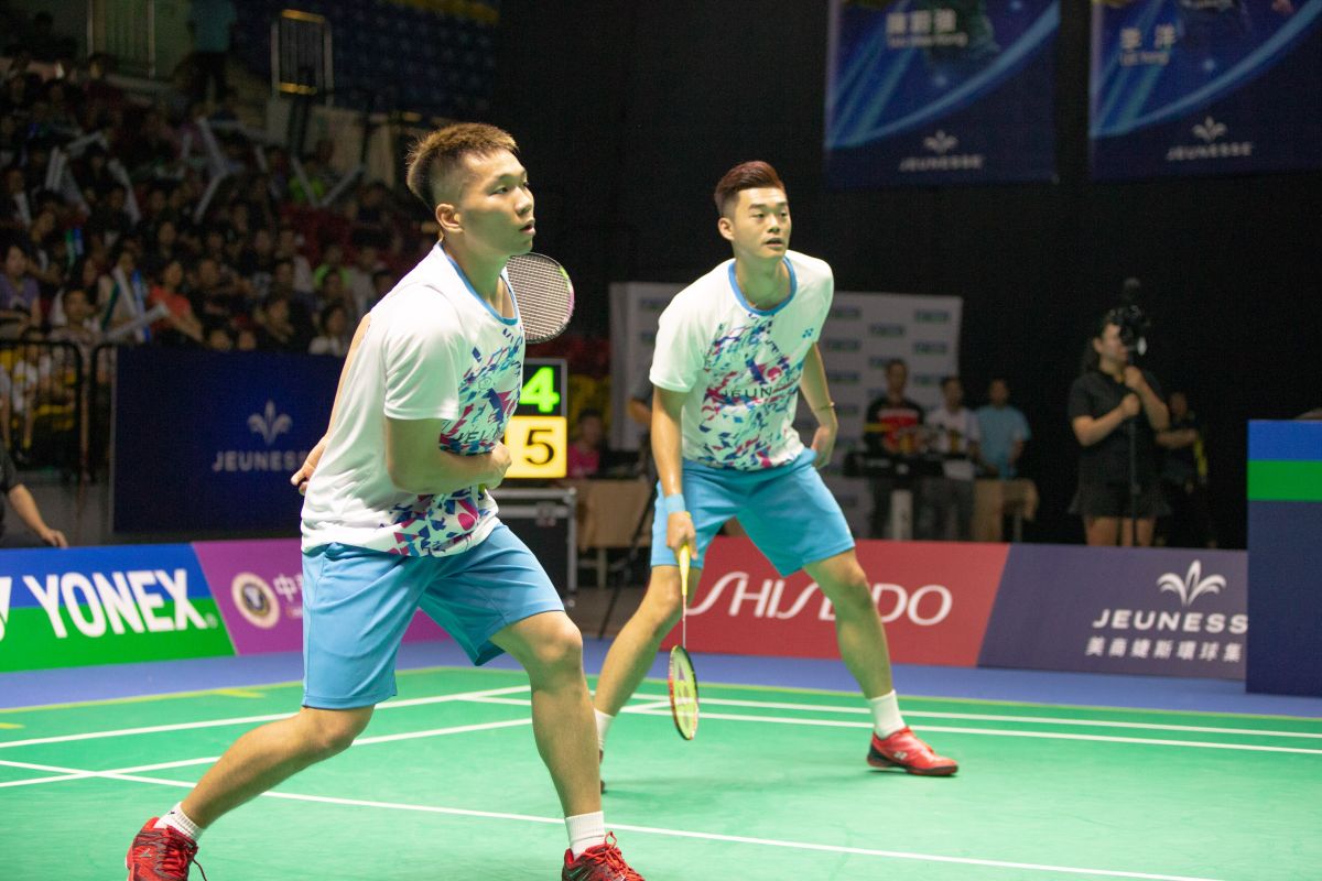 ▲「2019婕斯盃全明星羽球對抗賽」我國男雙組合「麟洋配」王齊麟（右）／李洋。（圖／主辦單位提供）
