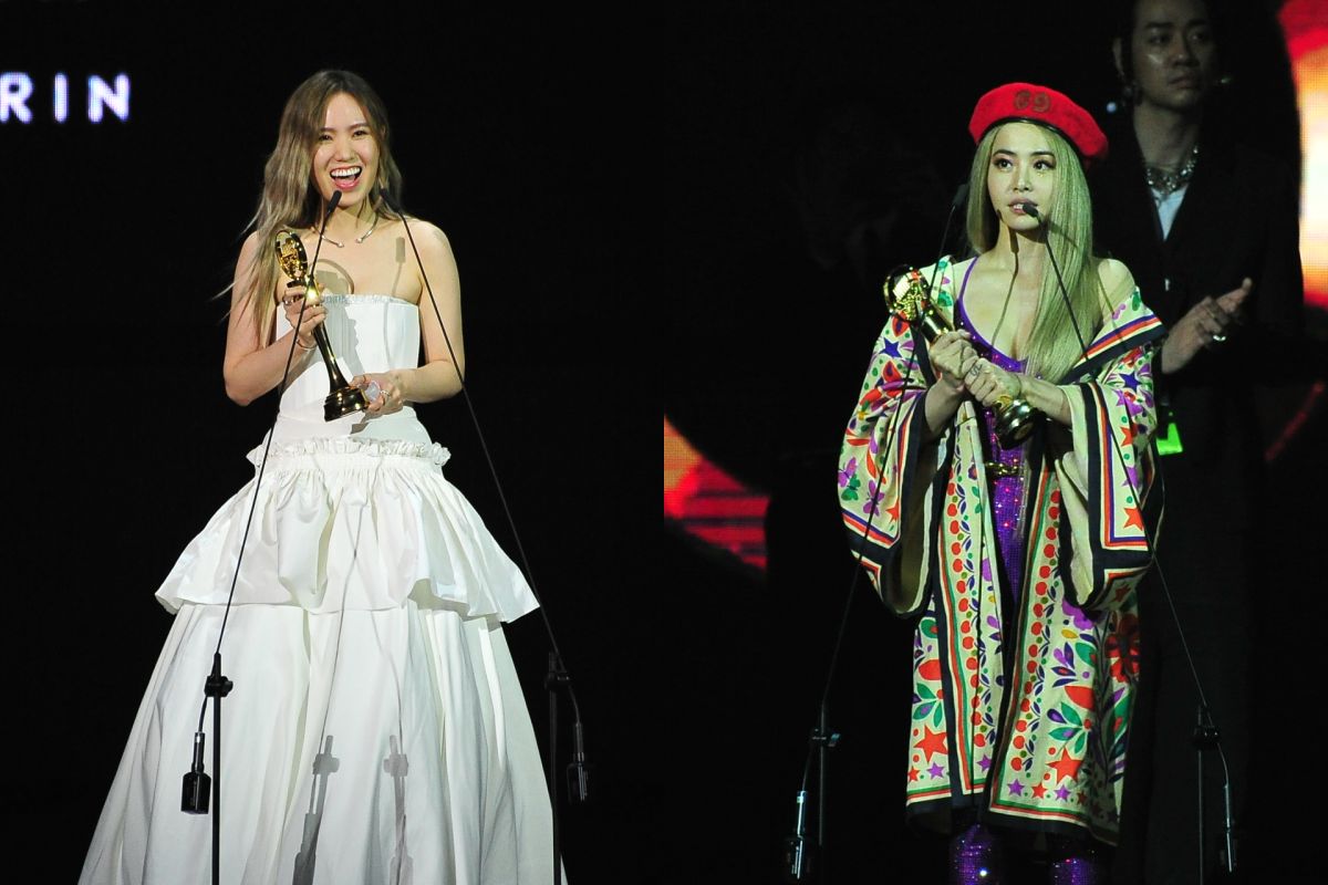 ▲孫盛希（左）抱「最佳國語專輯獎」；蔡依林得年度專輯。（圖／台視）
