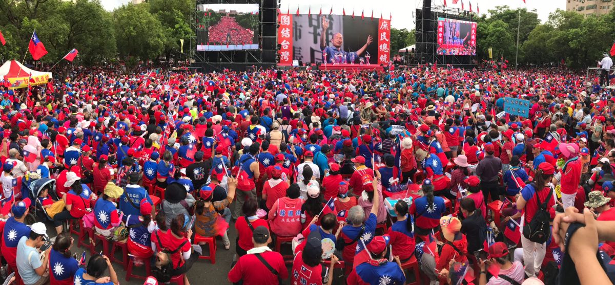 高雄市長韓國瑜30日在新竹縣舉行造勢大會。（圖 / 記者常似虎攝，2019.06.30）