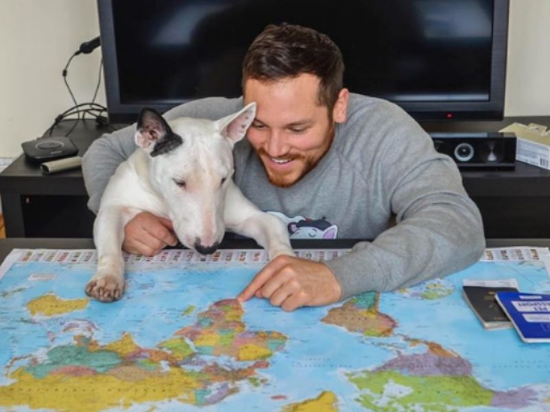 丹尼最喜歡帶愛狗洛基到各國旅行，他們現在已經走訪了23個國家！（圖／IG@rockythetraveller）