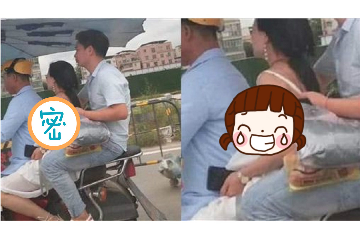 ▲機車三貼！男為護女使出「周公公絕學」，眾人笑翻：超強。（圖／翻攝自臉書社團爆廢公社）