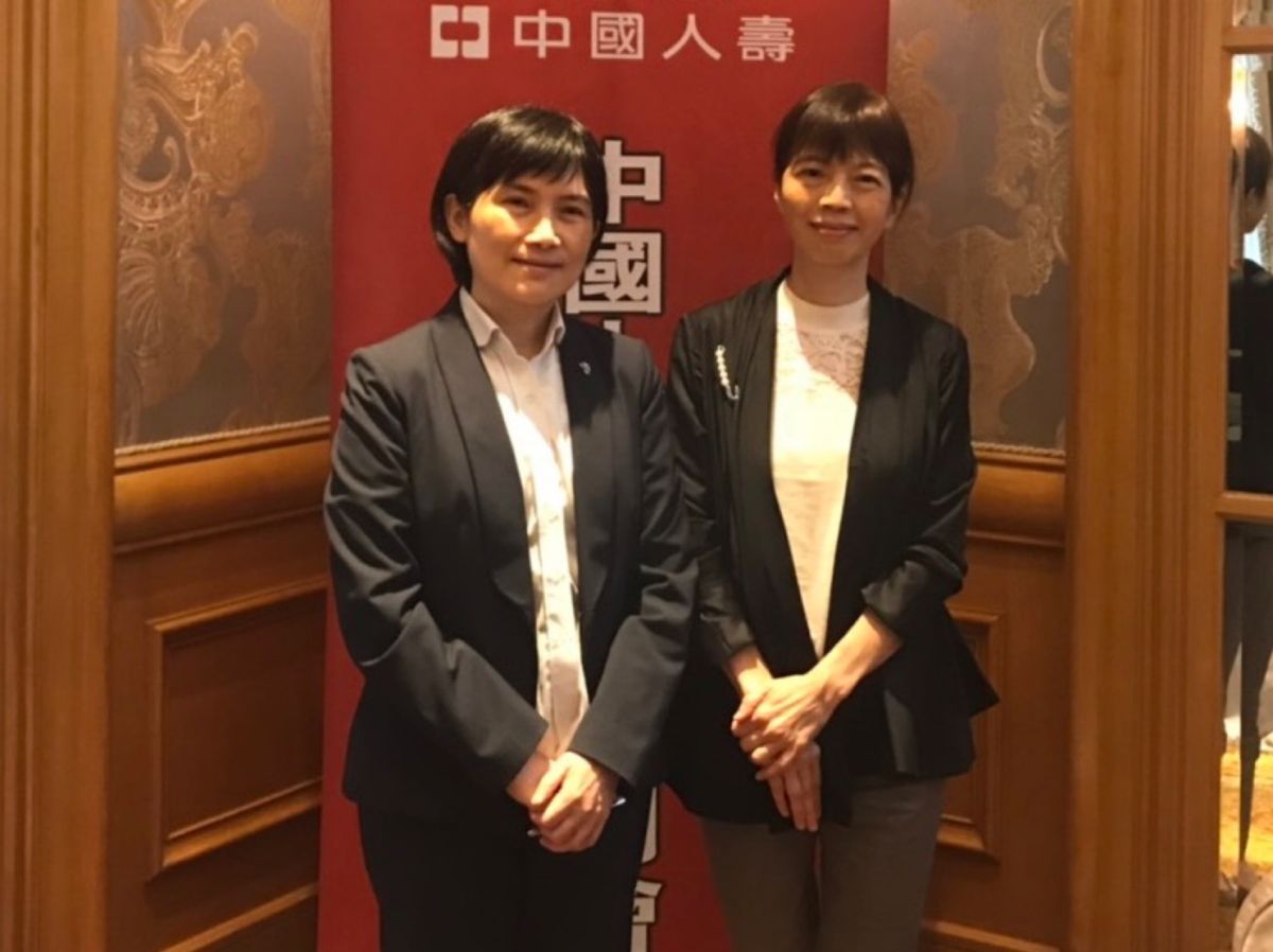 ▲中國人壽舉行法說會，由副董郭瑜玲（右）、總經理黃淑芬共同主持。（圖／記者顏真真攝）