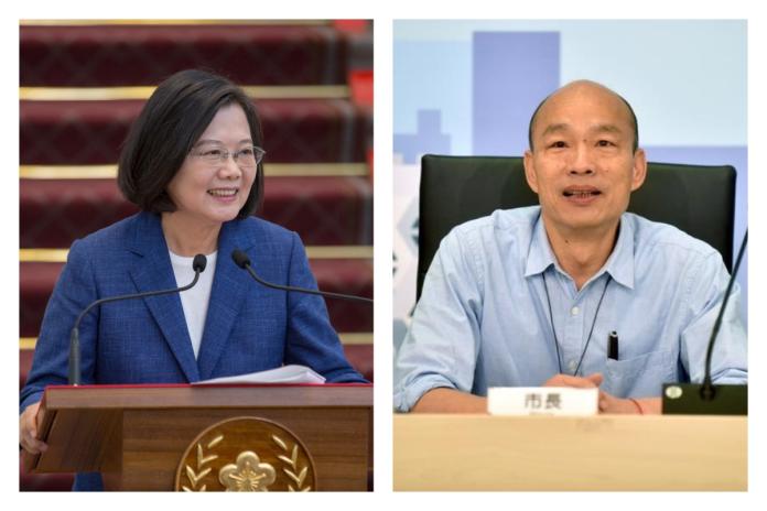 根據台灣民意基金會民調顯示，在藍綠對決的情況下，蔡英文目前領先韓國瑜。 (圖/NowNews資料照)