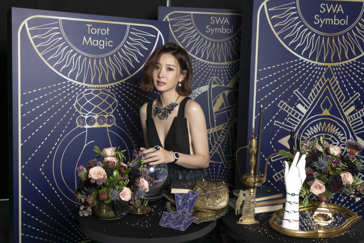 ▲安心亞化身夜之女神，超性感。（圖／SWAROVSKI提供）