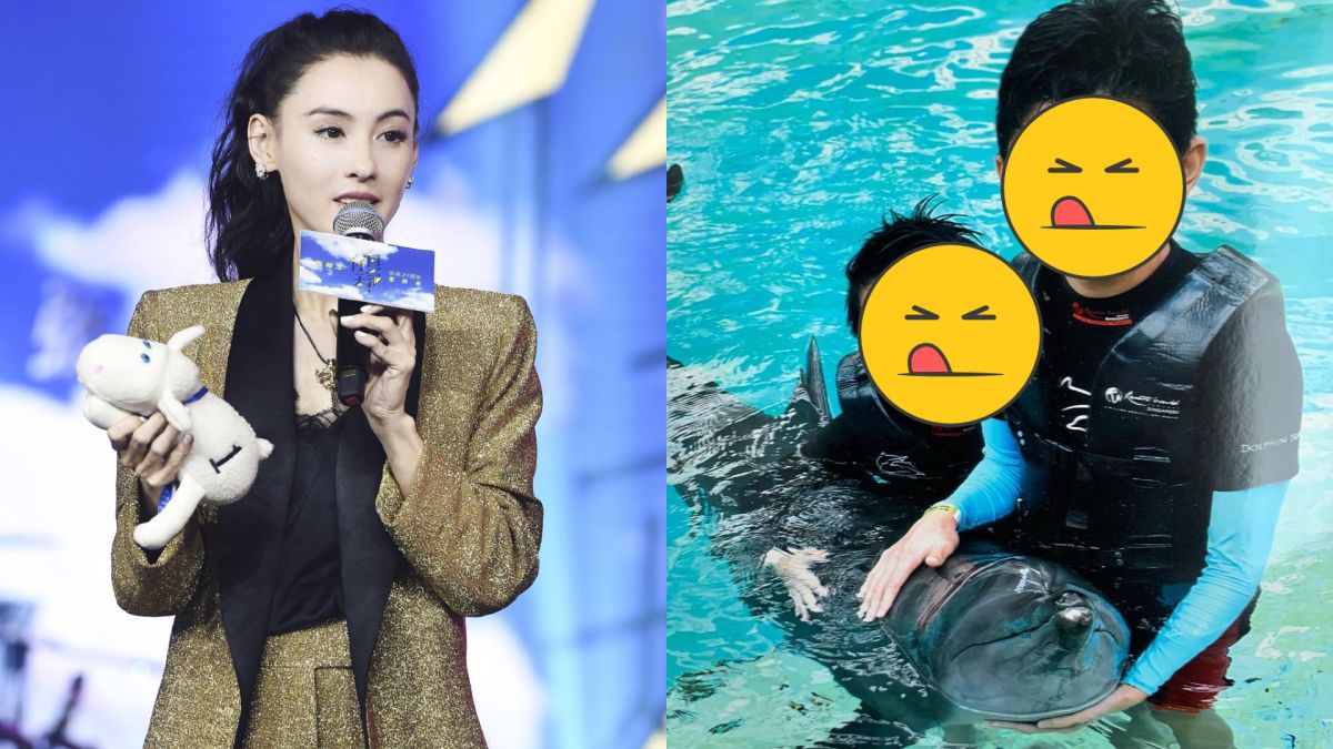 ▲張柏芝兒子正面曝光。（圖／微博、IG）