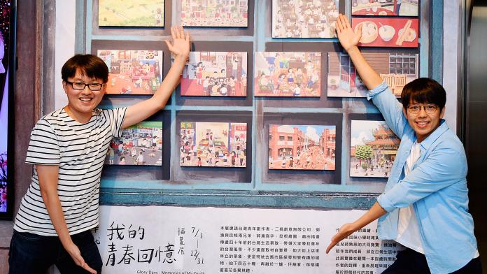 ▲台灣2位青年創作者聯手用圖像講故事。（圖／記者陳美嘉攝