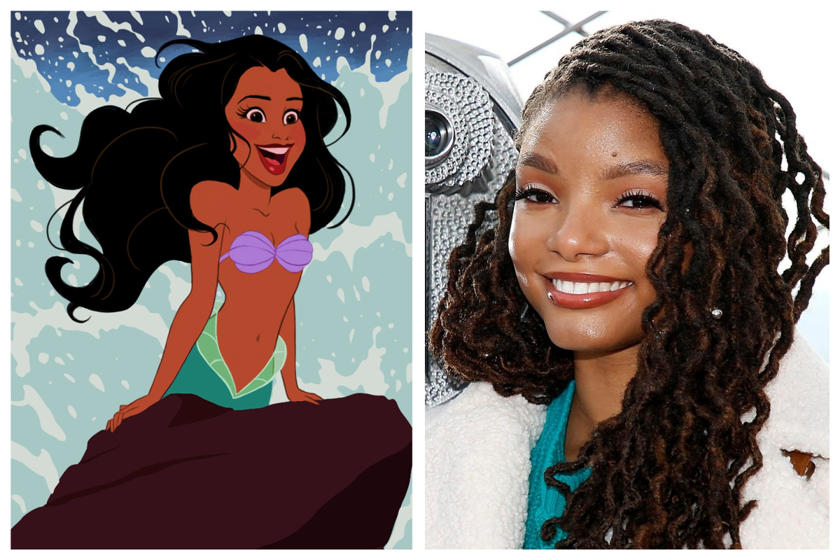 ▲迪士尼《小美人魚》真人版的女主角艾麗兒（Ariel）人選確定，將由荷莉貝利（Halle Bailey）演出。（合成圖／翻攝自臉書／翻攝自 Getty Images）