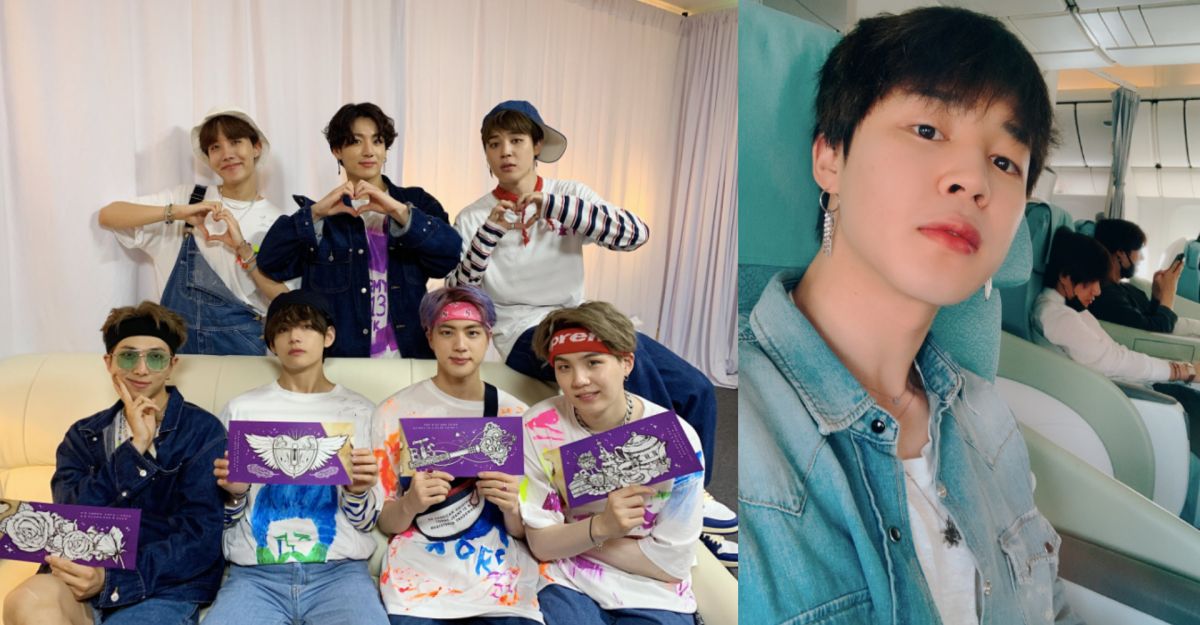 ▲BTS成員Jimin（右）吃路邊攤被路人拍下。（圖／BTS Twitter）