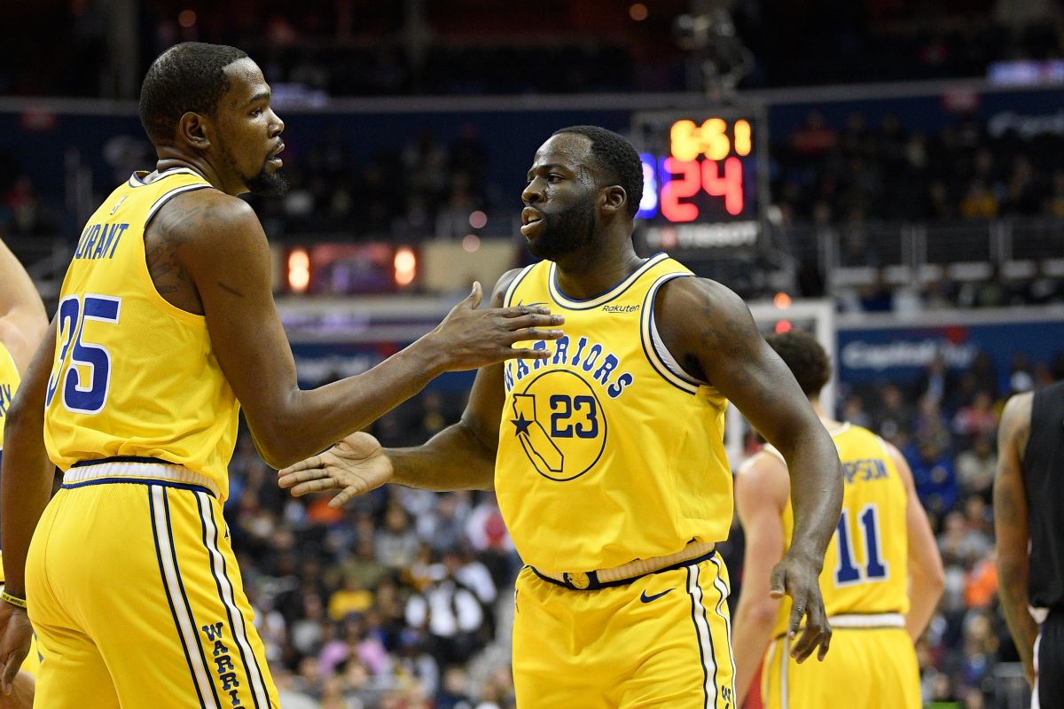 ▲Kevin Durant(左)、Draymond Green（圖／美聯社／達志影像）