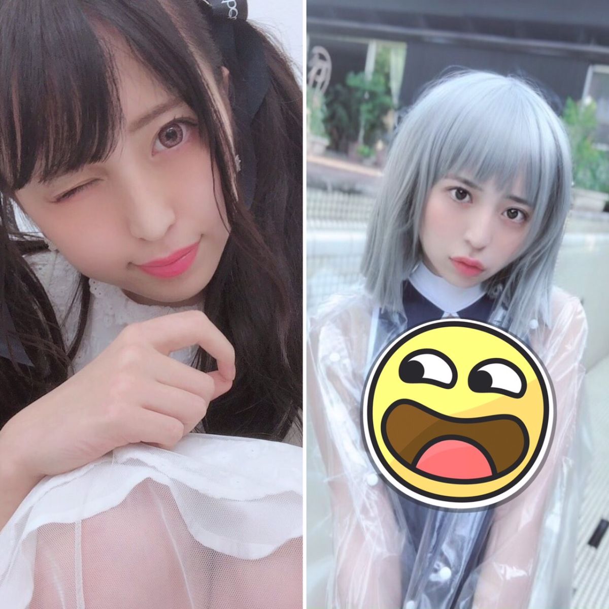 ▲萌眼正妹辣穿鏤空衣！手臂一擠「愛心奶狂炸」萬人狂暴動。（合成圖／翻攝自推特竹內星菜）