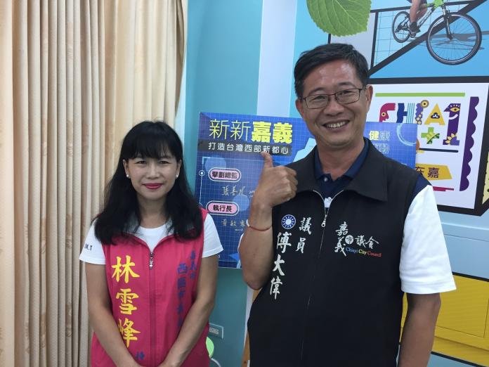 ▲嘉義市議員傅大偉(右)將代表國民黨參選2020年區域立委選舉。（圖／記者陳惲朋攝）