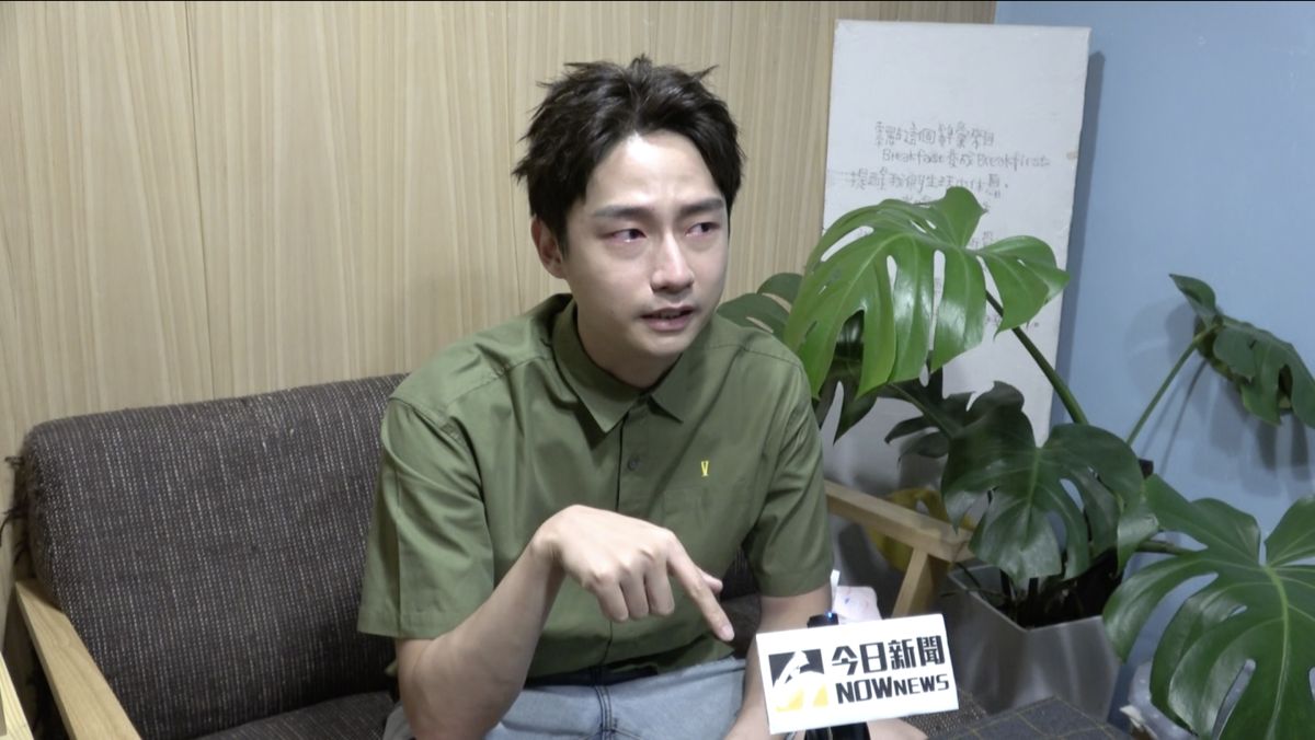 ▲大鶴講著講著眼淚停不下來。（圖／記者陳思誼攝）