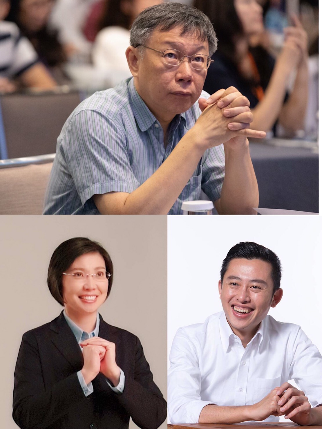 ▲若柯文哲(上)出馬參選總統，並找來徐欣瑩(下左)擔任副手，而蔡英文欽點林智堅(下右)搭檔搶攻年輕票，新竹地區將一舉出現三位正副總統參選人。（圖／翻攝自三人臉書粉絲頁）