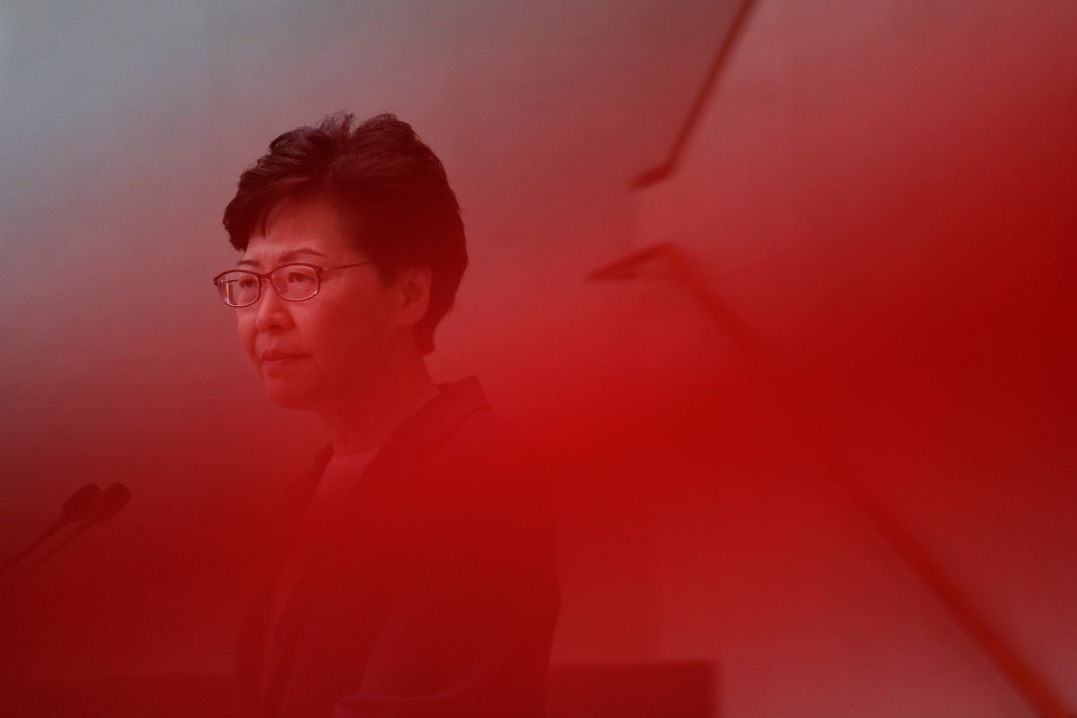 ▲香港特首林鄭月娥坦承修訂《逃犯條例》工作已「壽終正寢」。（圖／美聯社／達志影像）